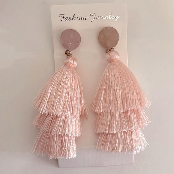 Jewelry - Pink Tassel Earrings